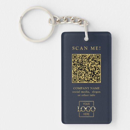 Benutzerdefinierter geschäftlicher Logo-QR-Code mo Schlüsselanhänger (Vorderseite)