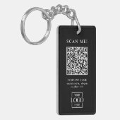 Benutzerdefinierter geschäftlicher QR-Code mit Log Schlüsselanhänger (Vorderseite links)