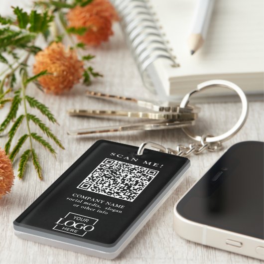 Benutzerdefinierter geschäftlicher QR-Code mit Log Schlüsselanhänger (Vorderseite rechts)