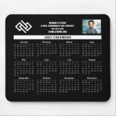 Benutzerdefinierter Geschäfts-Kalender 2027 Schwar Mousepad (Vorne)