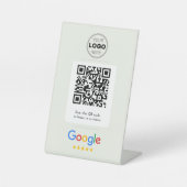 Benutzerdefinierter Geschäftsbewertungs-QR-Code-Lo Sockelschild (Vorderseite)