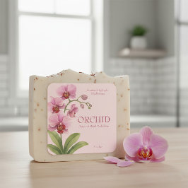 Benutzerdefinierter Geschäftsetikett für Orchideen Quadratischer Aufkleber