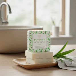 Benutzerdefinierter Geschäftsetikett für Pandan-Ha Quadratischer Aufkleber