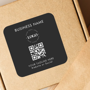 Benutzerdefinierter Geschäftsfirmen-Logo-QR-Code & Quadratischer Aufkleber