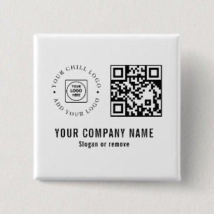 Benutzerdefinierter Geschäftsfirmenlogo-QR-Code Mi Button