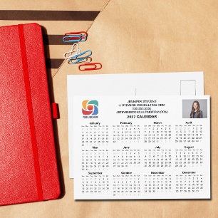 Benutzerdefinierter Geschäftskalender 2027 Firmenk Postkarte