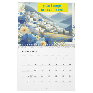 Benutzerdefinierter Geschäftslogo 2026 Wandkalende Kalender