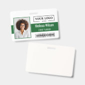 Benutzerdefinierter Geschäftslogo-Barcode-QR-Code- Ausweis (Vorder- & Rückseite)