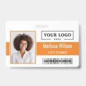 Benutzerdefinierter Geschäftslogo-Barcode-QR-Code- Ausweis (Vorderseite)