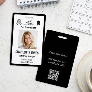 Benutzerdefinierter Geschäftslogo-Mitarbeiter-QR-C Ausweis