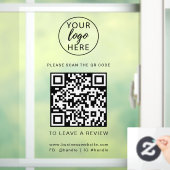 Benutzerdefinierter Geschäftslogo-QR-Code-Eingangs Fensteraufkleber (Zuhause)