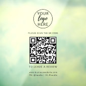 Benutzerdefinierter Geschäftslogo-QR-Code-Eingangs Fensteraufkleber (Blatt 3)