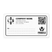 Benutzerdefinierter Geschäftslogo-QR-Code Fragile (Vorne)