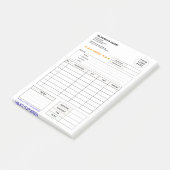 Benutzerdefinierter Geschäftslogo- & Rechnungsbest Post-it Klebezettel (angewinkelt)