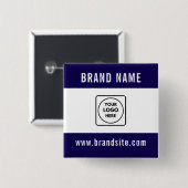 Benutzerdefinierter Geschäftslogo-Text Promotions- Button (Vorne & Hinten)