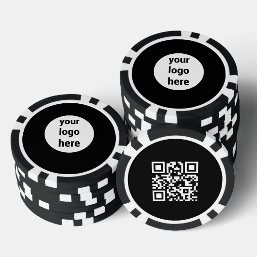 Benutzerdefinierter Geschäftslogo Werbe-QR-Code Sc Pokerchips (Stapel)
