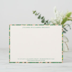Benutzerdefinierter Geschäftsname Grüne Blush-Wild Mitteilungskarte