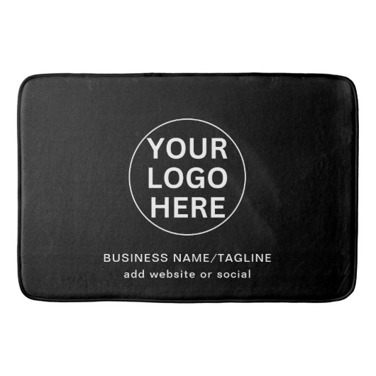 Benutzerdefinierter Geschäftstext und Logo l Schwa Badematte (Vorderseite)