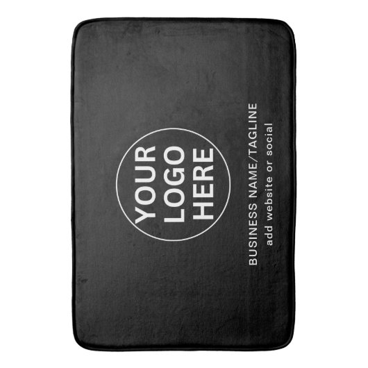 Benutzerdefinierter Geschäftstext und Logo l Schwa Badematte (Vorderseite Vertikal)