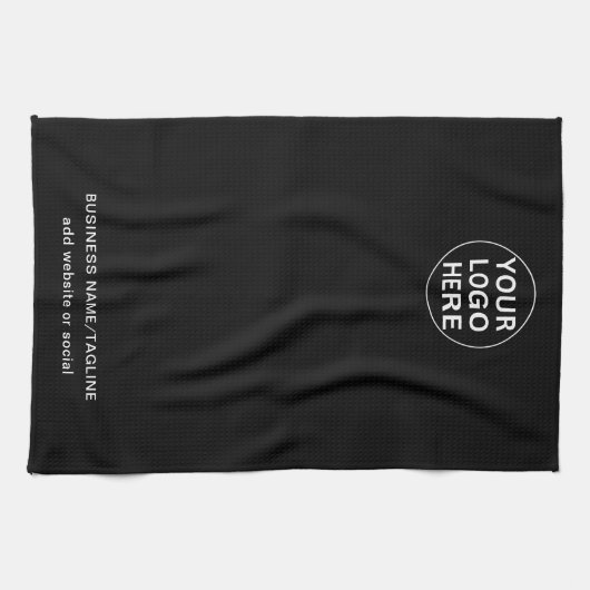 Benutzerdefinierter Geschäftstext und Logo l Schwa Geschirrtuch (Horizontal)