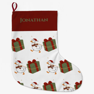 Benutzerdefinierter Geschenkedieb Gans Weihnachten Großer Weihnachtsstrumpf