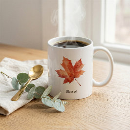 Benutzerdefinierter Gesegneter Herbst-Aquarell-Aho Kaffeetasse