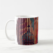 Benutzerdefinierter gestreifter Fantasy-Kunstbeche Kaffeetasse (Links)
