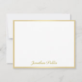 Benutzerdefinierter gezeichneter Template Gold Scr Mitteilungskarte (Vorderseite)