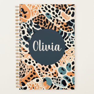 Benutzerdefinierter Giraffen-Leoparden-Tierdruck Planer