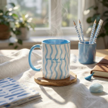 Benutzerdefinierter Girl Dad Club Stripe Keramik-K