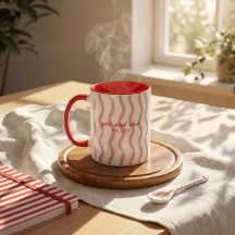 Benutzerdefinierter Girl Dad Club Stripe Keramik-K