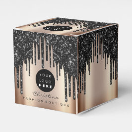 Benutzerdefinierter Glitzer Black Tropfens Boutiqu Geschenkschachtel