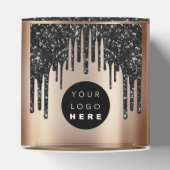 Benutzerdefinierter Glitzer Black Tropfens Boutiqu Geschenkschachtel (Oben)