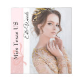 Benutzerdefinierter Glitzer-Pad für Pastell Notizblock (Vorderseite)