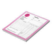 Benutzerdefinierter Glitzer Rosa Gepard Druckrechn Notizblock (Rotiert)