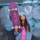 Benutzerdefinierter Glitzer Tropfen Dunkel Lila un Skateboard