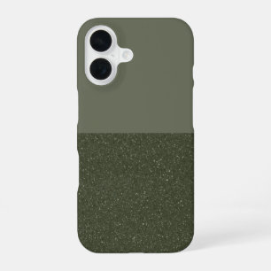 Benutzerdefinierter Glitzer und Matte Moss iPhone  16 Hülle