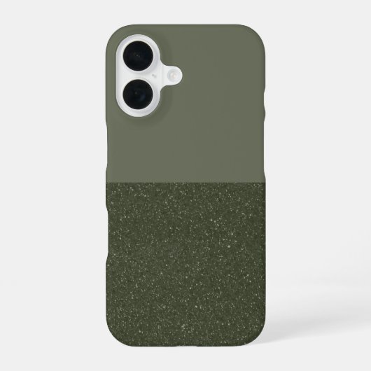 Benutzerdefinierter Glitzer und Matte Moss iPhone  16 Hülle (Rückseite)