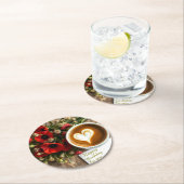 Benutzerdefinierter Glücklicher Geburtstag Kaffeet Runder Pappuntersetzer (Vor Ort)