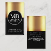 Benutzerdefinierter Gold-Metallic-Versicherungsmak Visitenkarte (Vorne/Hinten)