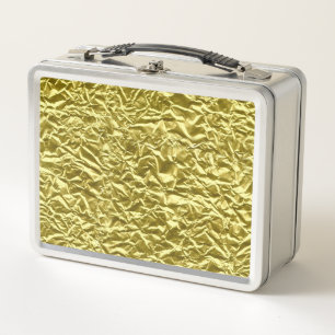 Benutzerdefinierter Goldfolieneffekt Metall Brotdose