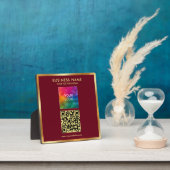 Benutzerdefinierter Goldtext-QR-Code-Upload-Geschä Fotoplatte (InSitu)