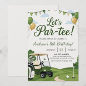Benutzerdefinierter Golf-Geburtstag Einladung (Vorne/Hinten)