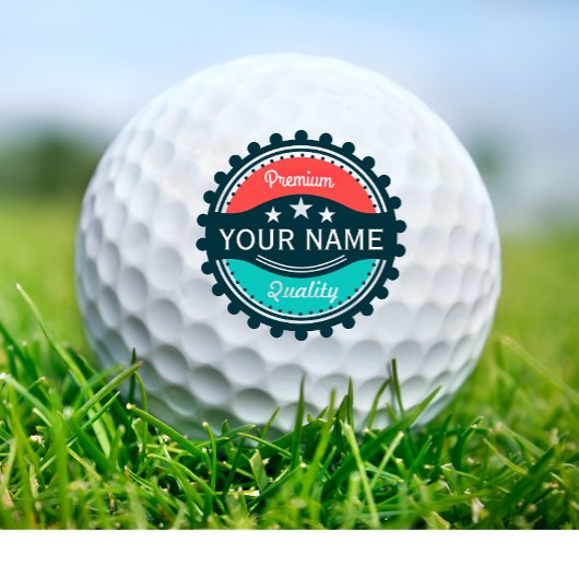 Benutzerdefinierter Golf-Player Name Red Green Golfball