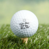 Benutzerdefinierter Golfball „Willst du mich heira (Insitu T-Shirt)