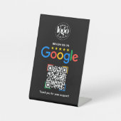 Benutzerdefinierter Google-Review-QR-Code für Unte Sockelschild (Vorderseite)