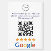 Benutzerdefinierter Google Reviews QR-Code für Unt Magnet (Vorderseite)
