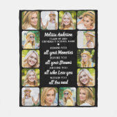 Benutzerdefinierter Graduate 14 Foto Inspiration A Fleecedecke (Vorderseite)