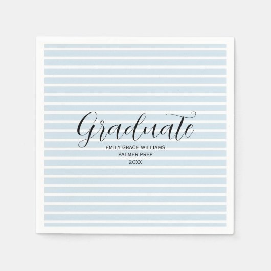 Benutzerdefinierter Graduate Nautical Strip Serviette (Vorderseite)