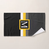 Benutzerdefinierter graugelber, weißer Farbblock Handtuch (Handtuch)